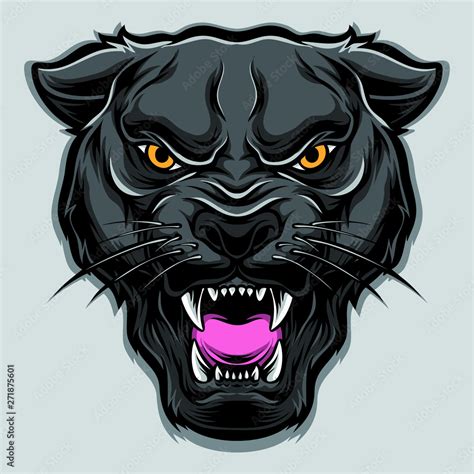 panther vector logo Stock Vector | Adobe Stock