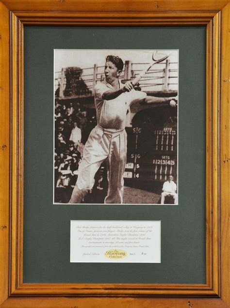 TENNIS-"Kooyong Collection"- Don Budge Framed Photograph - Tennis, Rar ...