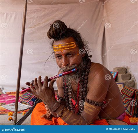 Portrait of Naga Sadhu at Kumbh Mela Editorial Photo - Image of holy ...