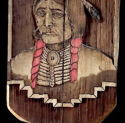 Antique Carved Natural Wood Native American Relief Portrait Signed Lrg Folk Art | eBay in 2022 ...