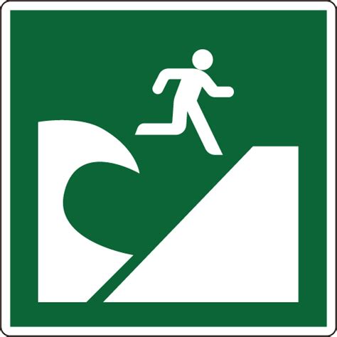 Tsunami evacuation sign in Japan