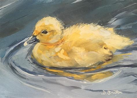 Spring Duckling Painting by Gary Bruton - Pixels