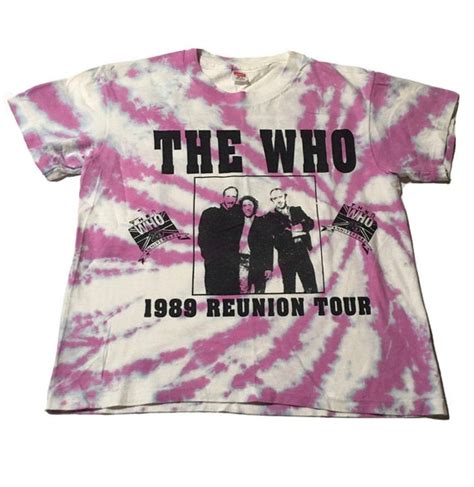 1989 THE WHO REUNION 25th Anniversary Tour Tie Dye Si… - Gem