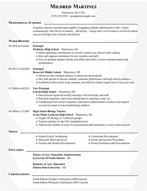 Principal Resume Examples | Education | LiveCareer