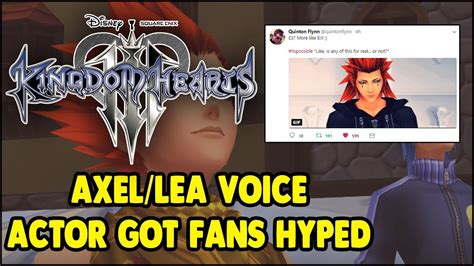 KINGDOM HEARTS 3 AXEL'S VOICE ACTOR ACKNOWLEDGES E3 FOR THE FIRST TIME IN 5 YEARS - YouTube