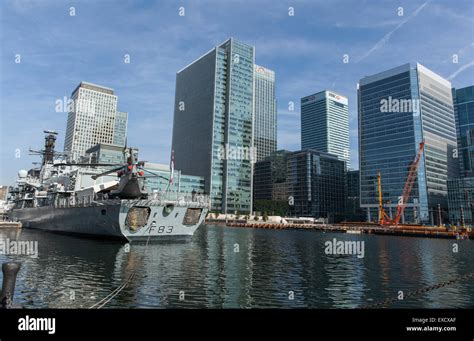 HMS St Albans frigate moored in West India Docks in London's docklands ...