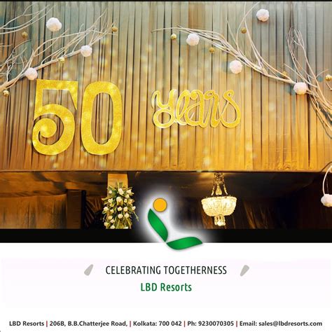 A gorgeous backdrop, a golden jubilee celebration, a togetherness of 50 years. #LBDREsorts