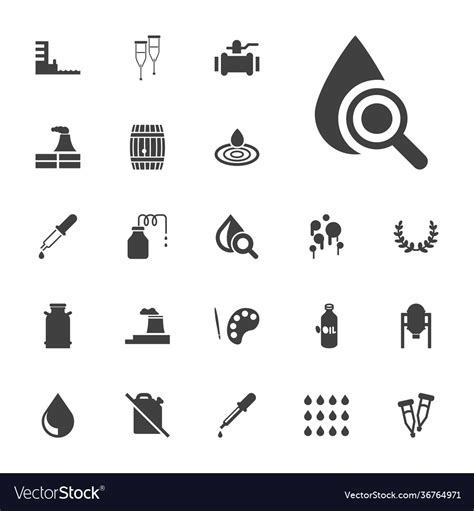 22 oil icons Royalty Free Vector Image - VectorStock