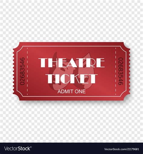 Theatre ticket Royalty Free Vector Image - VectorStock