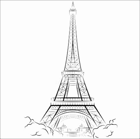 Simple Eiffel Tower Drawing at GetDrawings | Free download