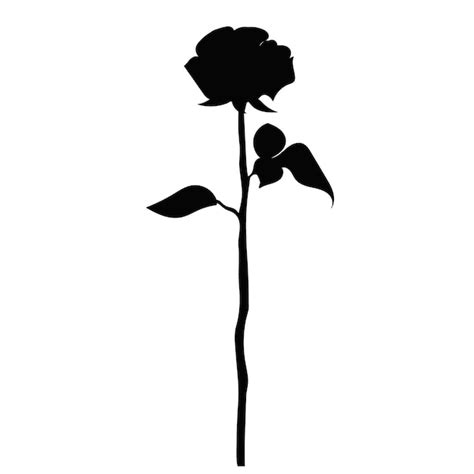 Premium Vector | Black silhouette rose vector isolated