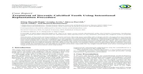 Case Report Treatment of Necrotic Calcified Tooth Using ... · Case Report Treatment of Necrotic ...