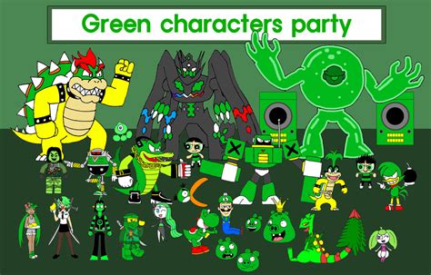 The green characters party by chechego on DeviantArt