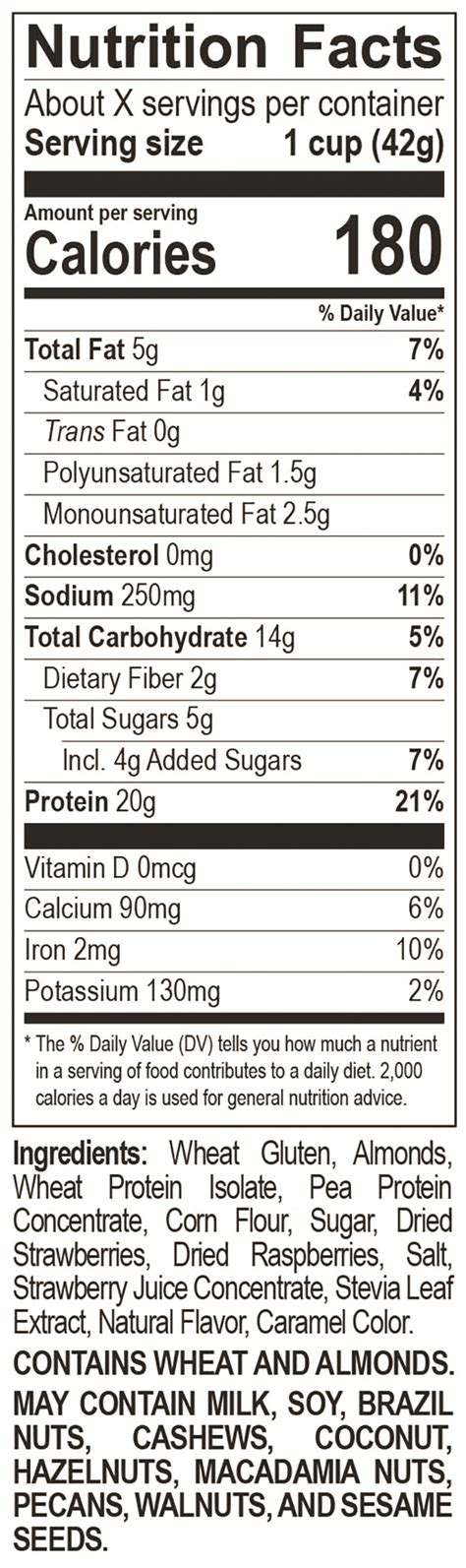 Mixed Berry Almond Cereal - Premier Protein Cereal