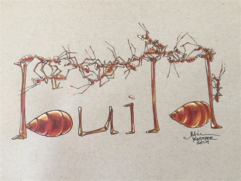 Build: Army Ant Bridge : r/Inktober