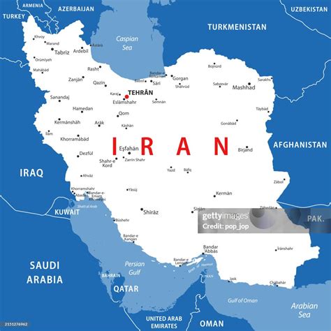 Iran Map Vector Colored Map Of Iran High-Res Vector Graphic - Getty Images