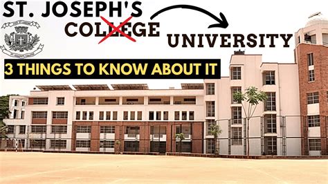 St. Joseph's College, Bangalore becomes a UNIVERSITY | 3 THINGS YOU NEED TO KNOW - YouTube