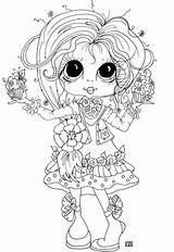 INSTANT DOWNLOAD Digital Digi Stamps Big Eye Head Dolls Img302  sketch template