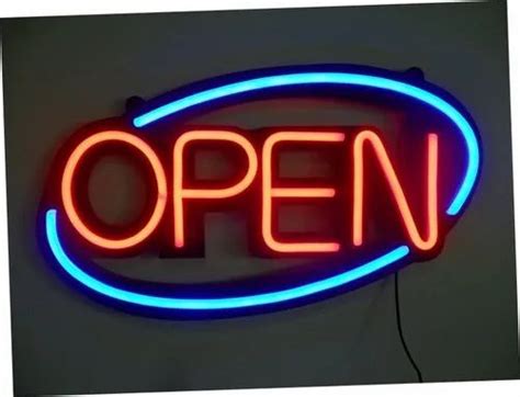 LED Polycarbonate Shop Open Neon Sign Board at Rs 380/square feet in Murshidabad | ID: 23493043262