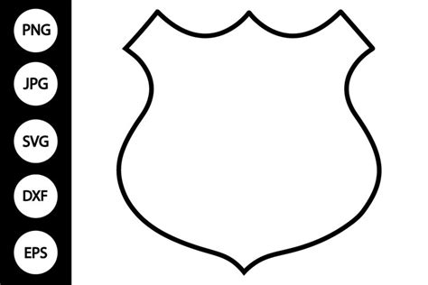 Outline Police Badge SVG