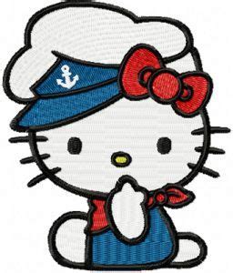 Hello Kitty Marine Suit | Hello kitty, Hello kitty pictures, Machine embroidery designs