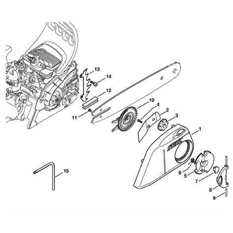 Stihl MS 181 Chainsaw (MS181) Parts Diagram, Quick Chain Tensioner