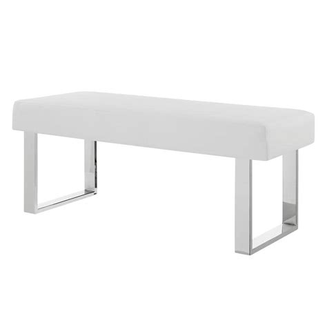 Armen Living Amanda White Bench LCAMBEWHBCH - The Home Depot