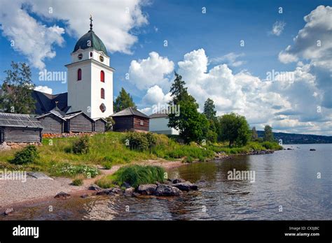 Rättvik Church along Lake Siljan, Dalarna, Sweden Stock Photo - Alamy