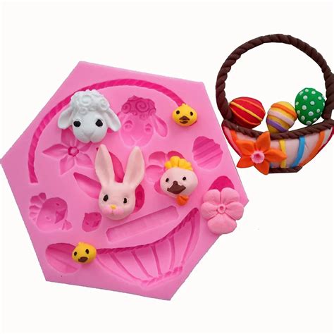 Rabbit Easter Egg Chocolate Silicon Molds Candy Molds Cupcake Cake ...