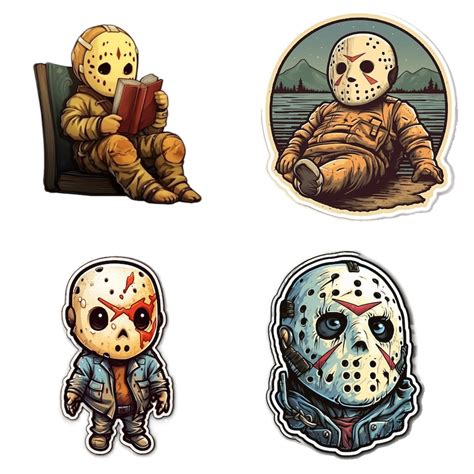 20 Cute Jason Voorhees Sticker Pack - Etsy