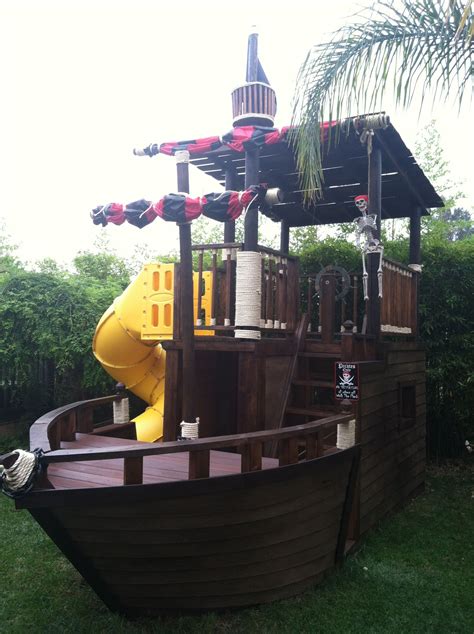 Scarlet Harlow | Play houses, Pirate ship playhouse, Kids outdoor play