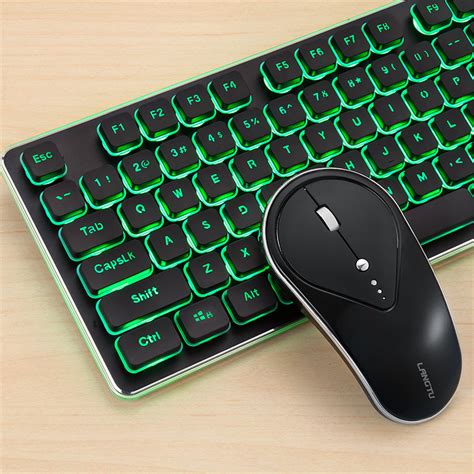 Keyboards - (Color. White)Silent 2.4GHz Wireless Backlit Keyboard and Mouse Combo Set for ...