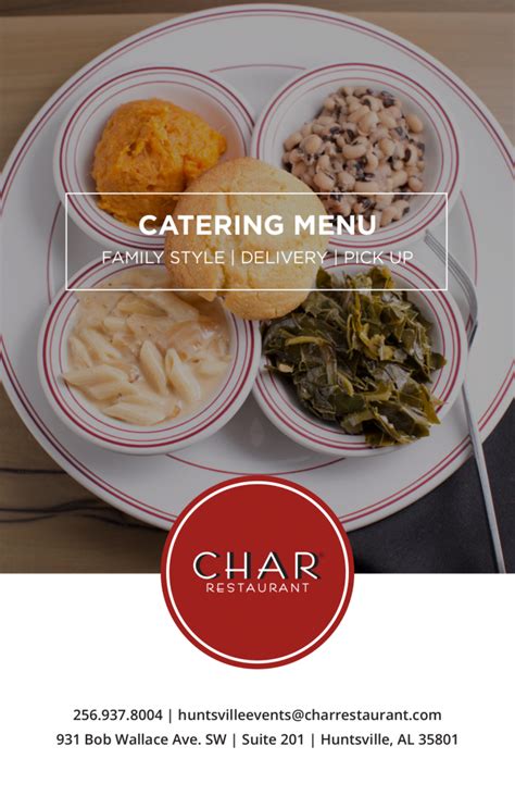 Catering Menu - Char Huntsville