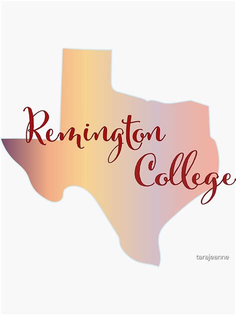 "Remington College" Sticker by tarajeanne | Redbubble