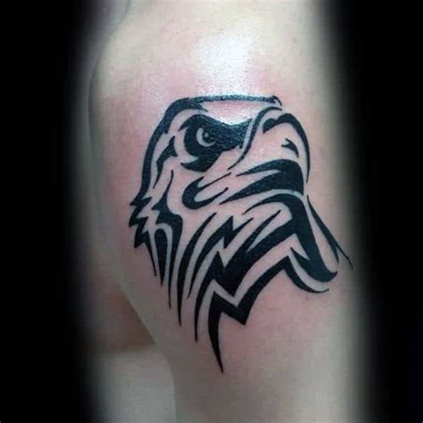 Tribal Eagle Tattoo On Shoulder