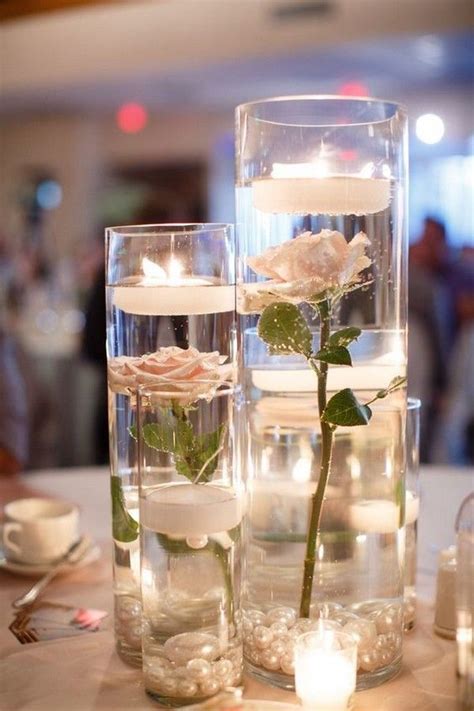 20 Floating Candle Flower Wedding Centerpiece Ideas | R&R | Candle ...