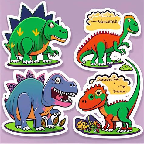 Premium AI Image | dinosaur stickers