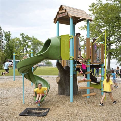 Playground play structure - Design 6884 - LANDSCAPE STRUCTURES - powder ...