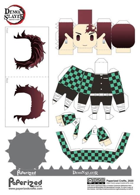 Demon Slayer Papercraft Template