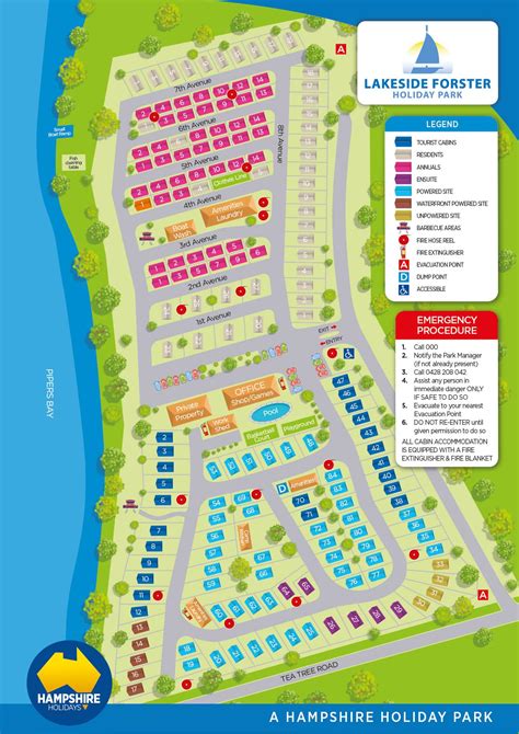 Forster Beach Caravan Park Map