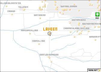 Laveen (United States - USA) map - nona.net