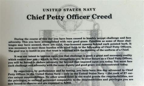 US NAVY CPO Creed Plaque - Marble on Wood - Handcrafted Studio Art | #1872583564