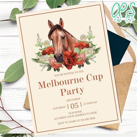 Melbourne cup Invitation Customizable Template Instant Download | Partyinvitedesign