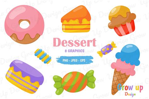 Dessert Clipart Set. Graphic by Grow up design · Creative Fabrica