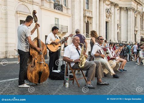 A Group of Street Musicians Playing Traditional Music at Local Town Square Editorial Stock Photo ...