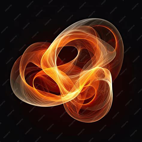 Premium Photo | Abstract orange smoke drawing in the style of infinity nets