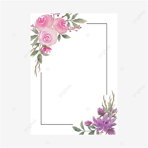 Watercolor Wedding Frame Vector Design Images, Wedding Frame With ...