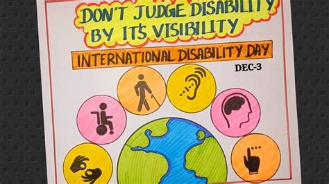 World Disability Day Drawing/ International Disability Day Poster/ World Handicapped Day Drawing ...