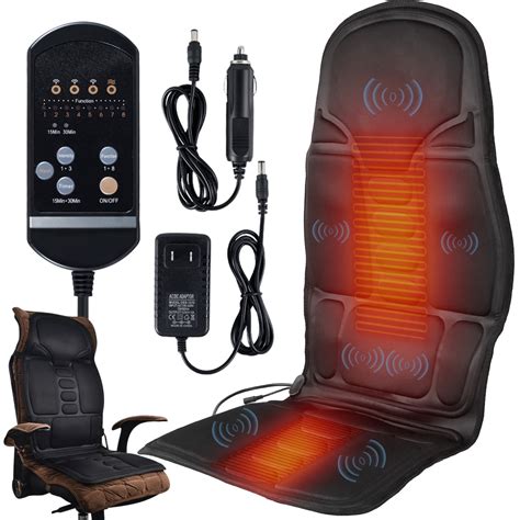 Atopoler Heated Massage Chair Pad Back Massager with Heat Vibration ...