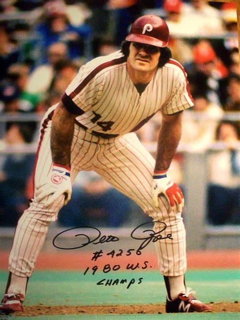 Pete Rose Phillies Auto 1980 W.S Champs 4256 11X14 Photo w/proof +COA ...